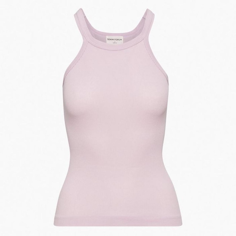 Aritzia Denim Forum The Jane Ribbed Tank in Lilac Bloom